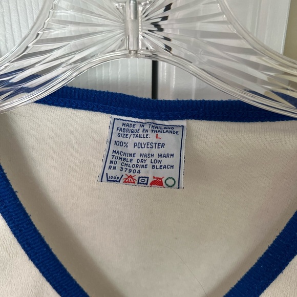 V-Neck Vest. VINTAGE. Terry Cloth. Size Large. Men’s or unisex!! - Picture 3 of 3